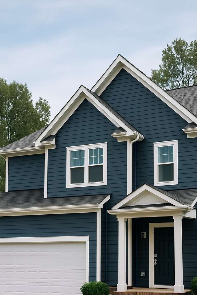 Fiber cement siding refreshed with modern color